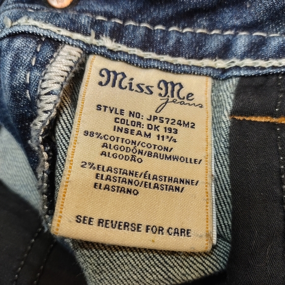 Miss Me embellished Bermuda Jeans Shorts JP5724M2 - Picture 10 of 10